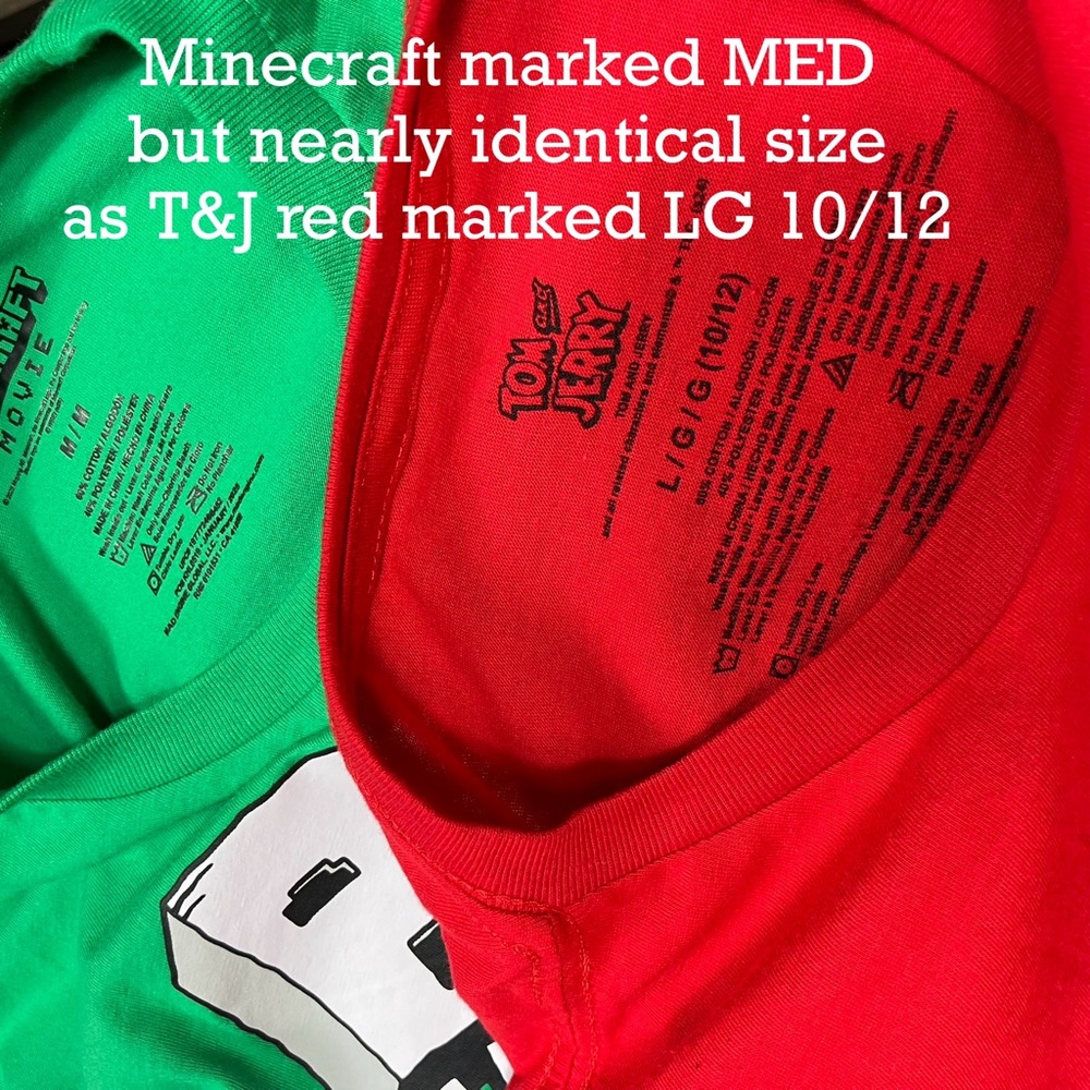 📦MINECRAFT/TOM & JERRY 2 piece lot bundle Graphic Tee for Kids FREE SHIPPING - Picture 4 of 7